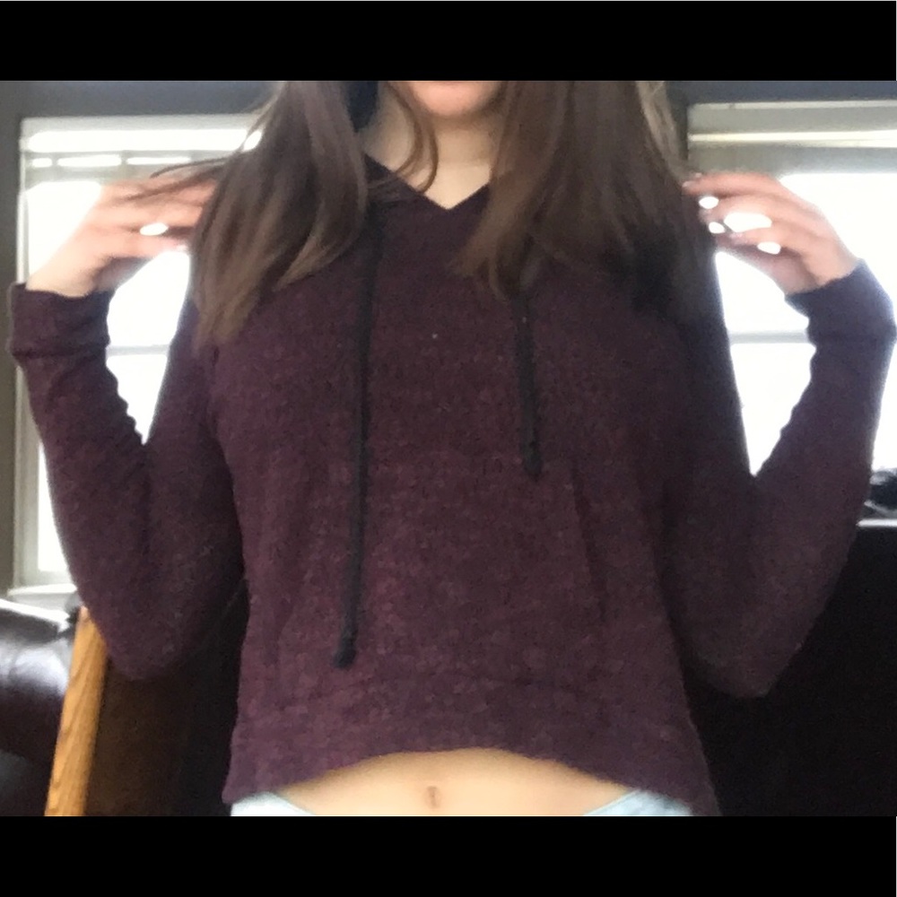 Cropped knit sweater